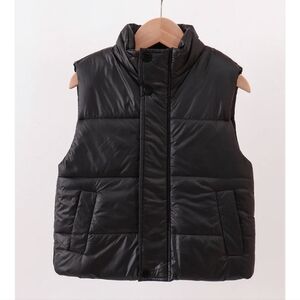 Black Puffer Vest - toddler 2T